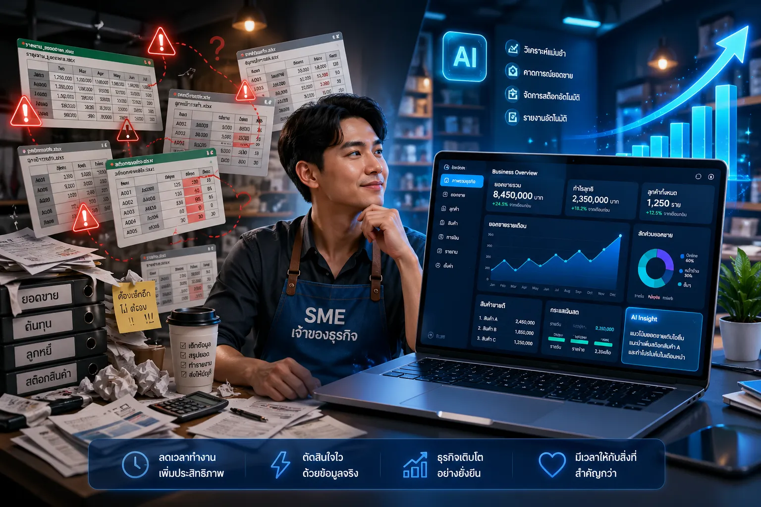 เปรียบเทียบการทำงานแบบ Excel กับ Custom Web App สำหรับ SME ไทย ปี 2026